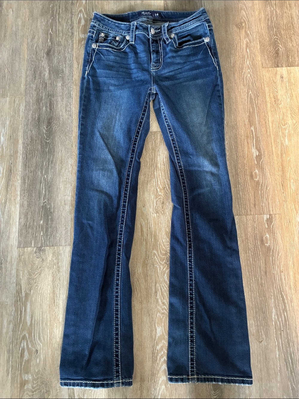 Miss Me embellished Western Cowskull Skinny Jeans